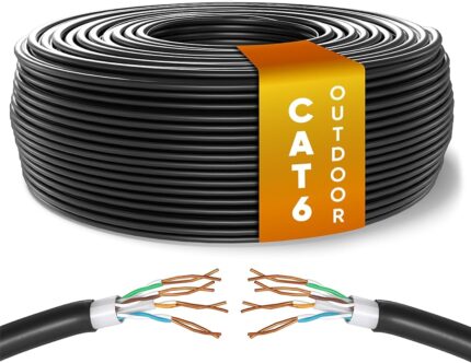 Black Copper CAT6 Double PVC Cable