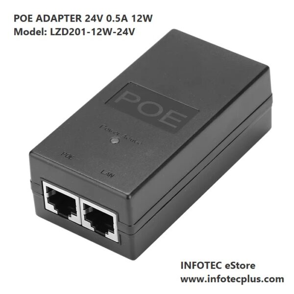 PoE Adapter 24V 0.5A (12W)